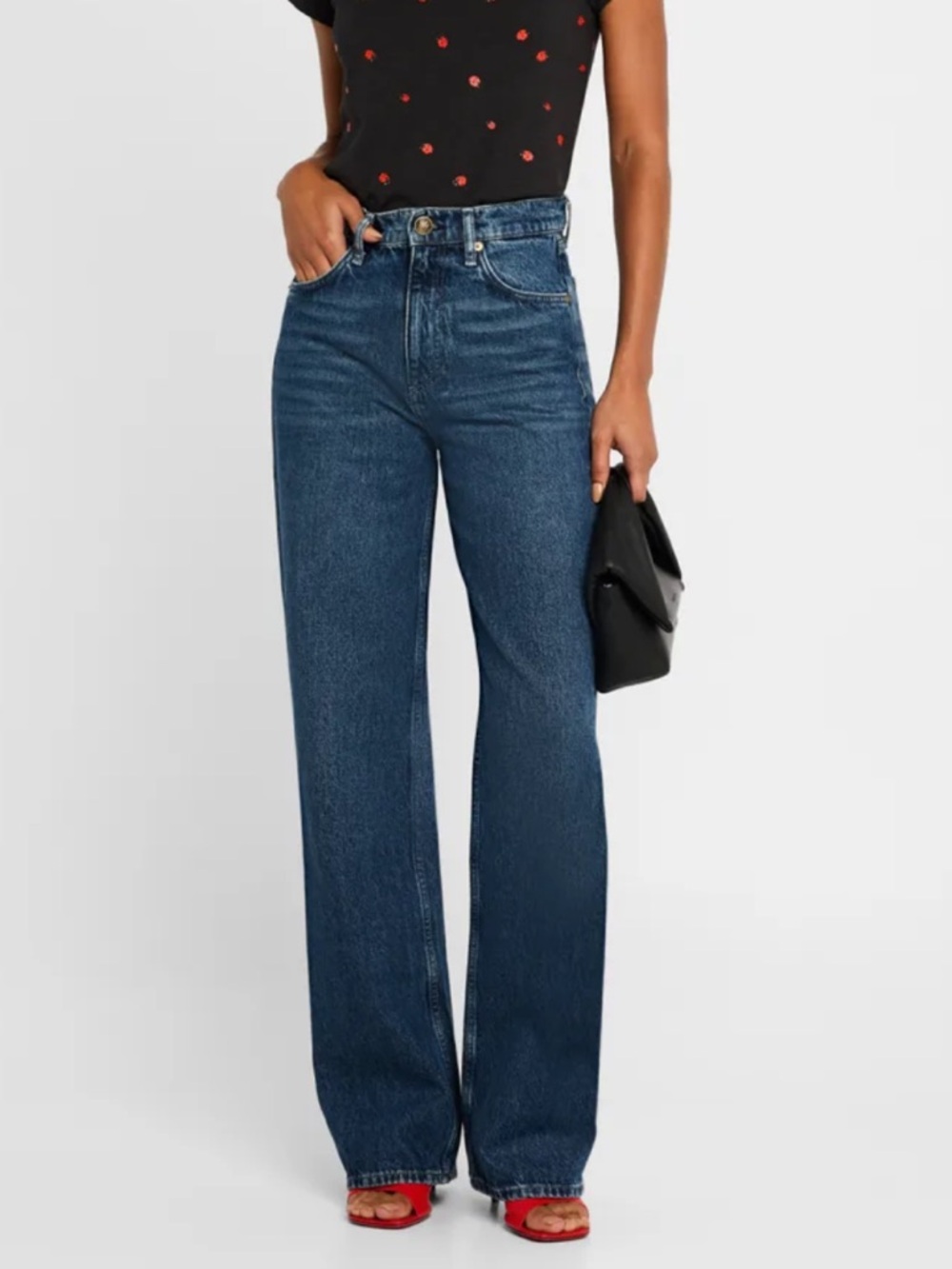 Rag & Bone Shea High-Rise Relaxed Straight Jeans- size 25